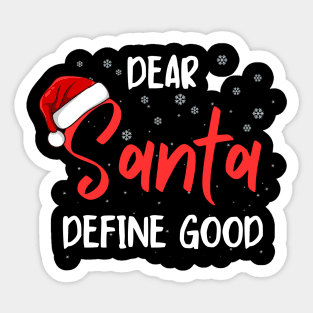 Dear Santa Funny Christmas Message Sticker